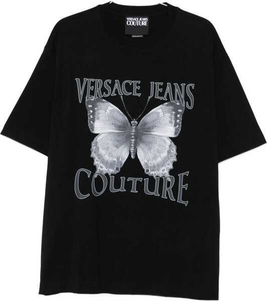 Tricouri Versace Jeans Couture Butterfly Logo T-Shirt BLACK Barbati (BM 19411193) 1