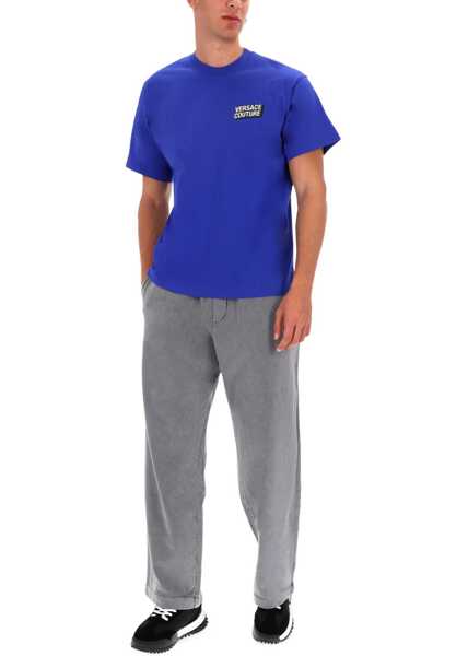 Tricouri Versace Jeans Couture Small Square Logo T-Shirt BLUE Barbati (BM 19411247) 2