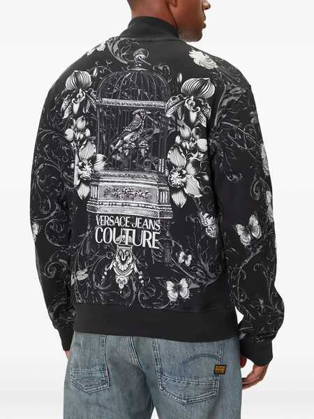 Bomber jacket Versace Jeans Couture Cotton Fleece Bomber Jacket BLACK Barbati (BM 19411289) 3