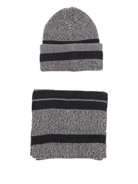 Caciuli Barbour BOSTON BEANIE & SCARF GIFT SET Gray Barbati (BM 19411383) 2