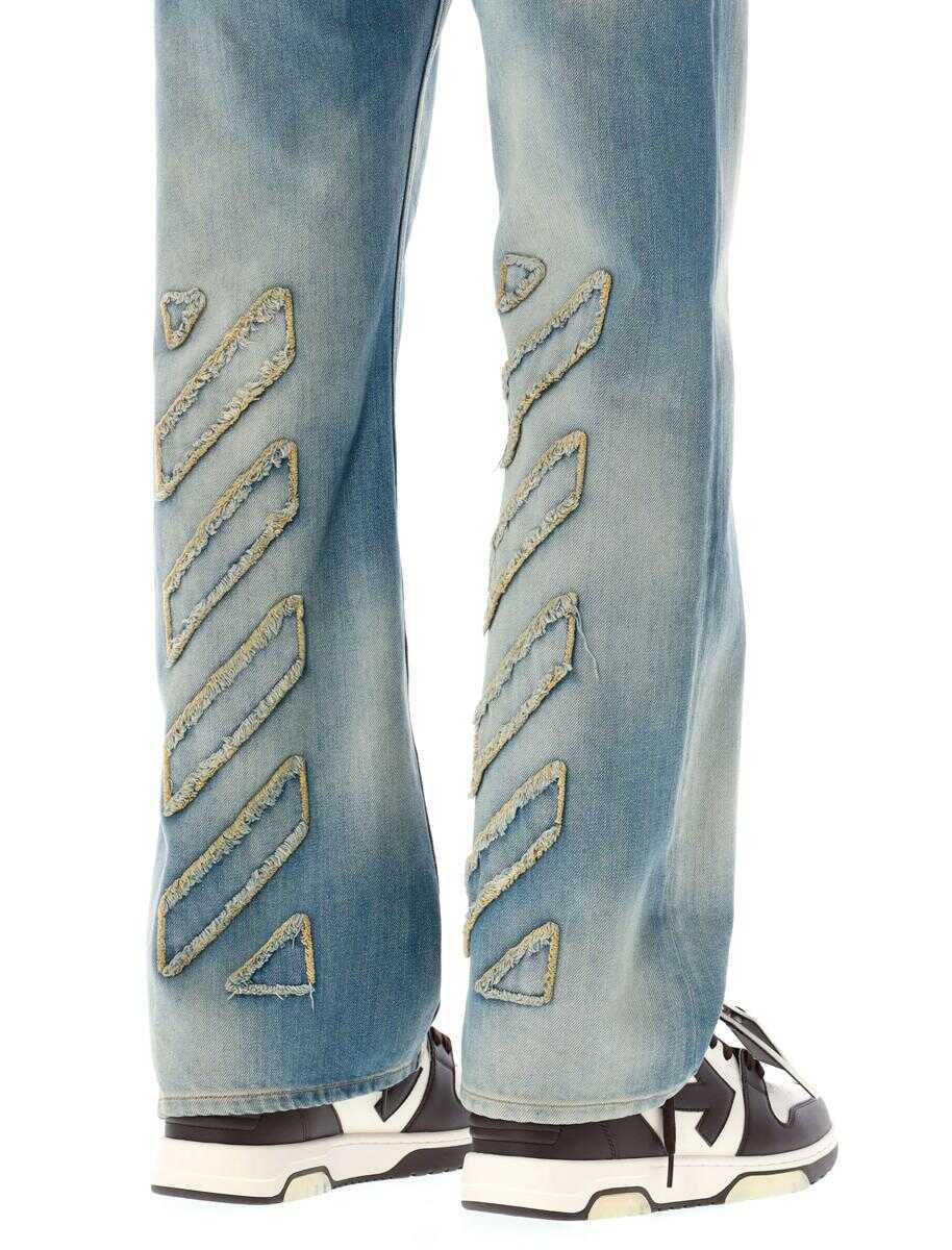 Blugi Off-White Off-White Diag Raw Patch 90S Skate Jeans DIRTY BLUE Barbati (BM 19412430) 3