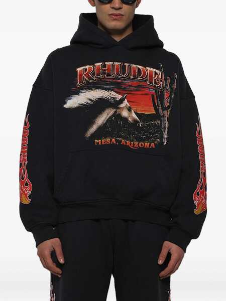 Bluze de trening RHUDE Rhude Mesa Stallion Graphic Hoodie VINTAGE BLACK Barbati (BM 19412991) 3