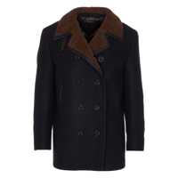Paltoane Tom Ford Double-Breasted Wool Shearling Coat Barbati