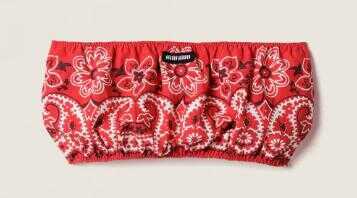 Tricouri Miu Miu Miu Miu Top E T-Shirt Popeline Fiammato ROSSOBIANCO Femei (BM 19413774) 1