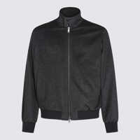 Geci Zegna Dark Grey Wool Casual Jacket Barbati