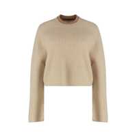 Pulovere Max Mara Wool And Cashmere Jersey With A Ribbed Knit Femei