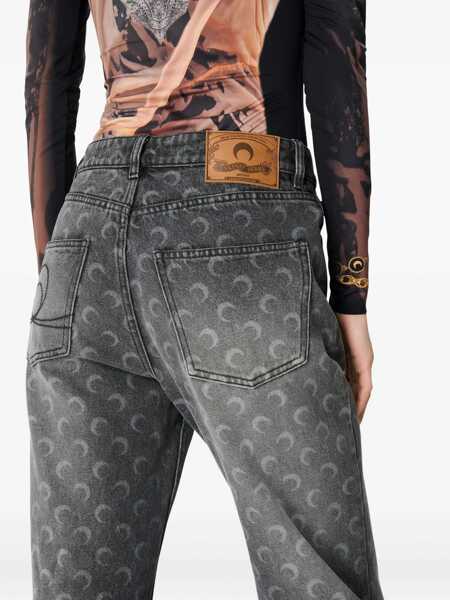 Blugi MARINE SERRE Marine Serre Moon Jeans GRAY Femei (BM 19414233) 4