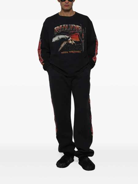 Tricouri RHUDE Rhude Mesa Stallion Long Sleeve T-Shirt VINTAGE BLACK Barbati (BM 19414392) 2