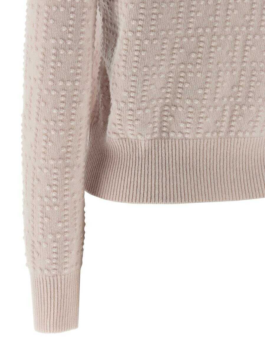 Pulovere Fendi Fendi Pon Pon Sweater PINK Femei (BM 19415469) 4
