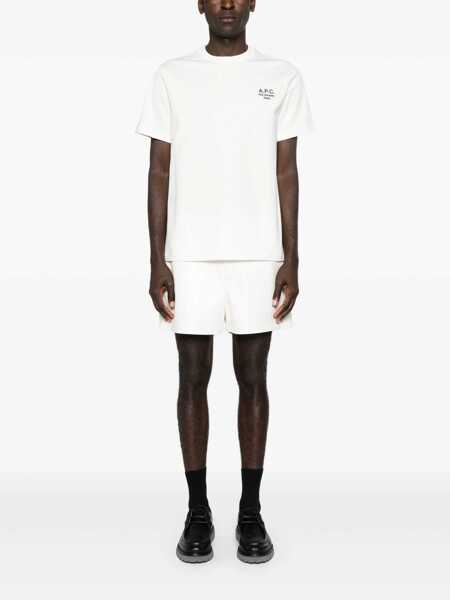 Tricouri A.P.C. White Crewneck T-Shirt With Logo Embroidered On The Front In Cotton Woman WHITE Femei (BM 19416147) 2