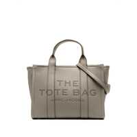 Genti de mana 'The Tote Bag Medium' Grey Shoulder Bag With Logo In Grainy Leather Woman Marc Jacobs Femei