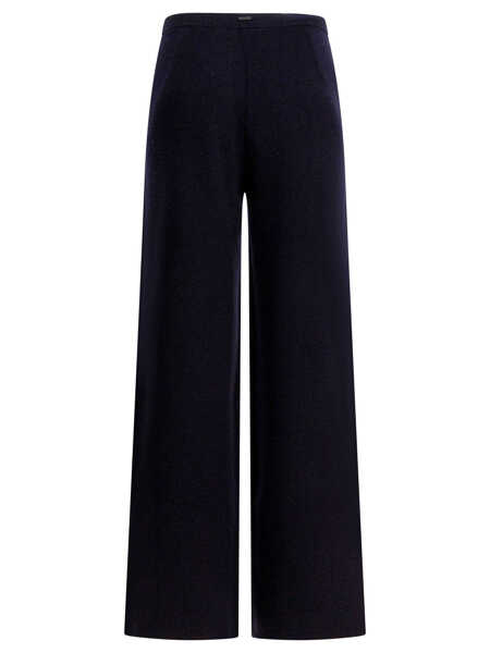 Pantaloni casual Max Mara Wool and cashmere pants Blue Femei (BM 19417602) 2