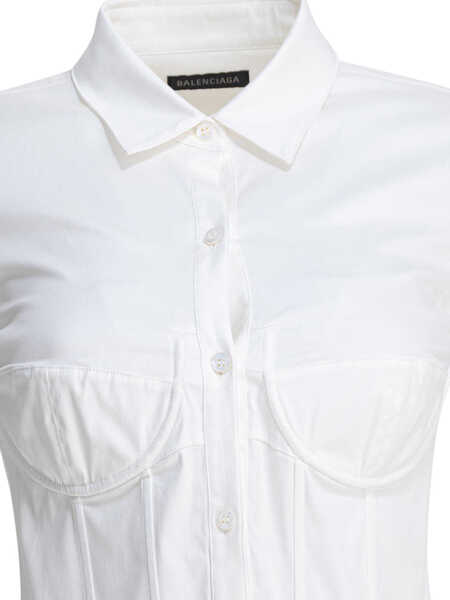 Camasi office Balenciaga Corset shirt White Femei (BM 19417728) 3