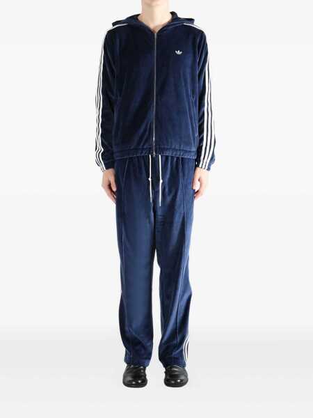Hanorace adidas Originals Wales Bonner Velour zippered sweatshirt Blue Barbati (BM 19417959) 2