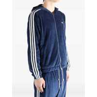 Topuri pentru Barbati - Hanorace adidas Originals Wales Bonner Velour zippered sweatshirt Blue Barbati (BM 19417959) - B-mall.ro