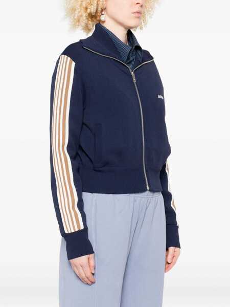 Hanorace AUTRY Viscose blend zippered sweatshirt Blue Femei (BM 19417962) 3