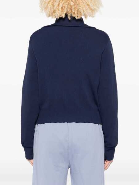 Hanorace AUTRY Viscose blend zippered sweatshirt Blue Femei (BM 19417962) 4