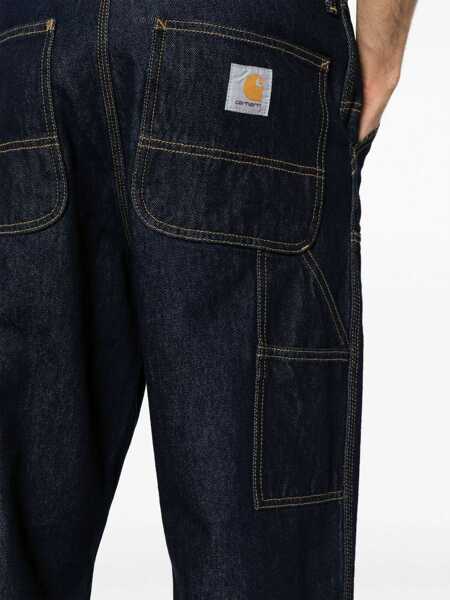 Pantaloni casual Carhartt Double Knee Work Pants Blue Barbati (BM 19417998) 5