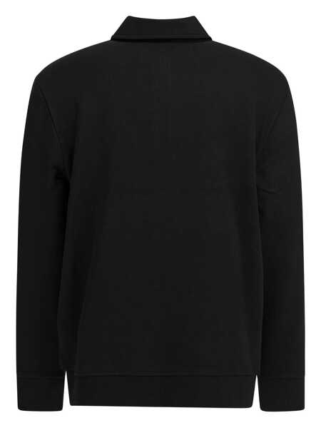 Tricouri Polo Vince Cotton blend zippered polo shirt Black Barbati (BM 19418022) 2