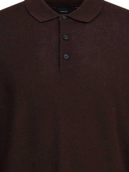 Tricouri Polo Vince Merino wool polo shirt Bordeaux Barbati (BM 19418028) 3