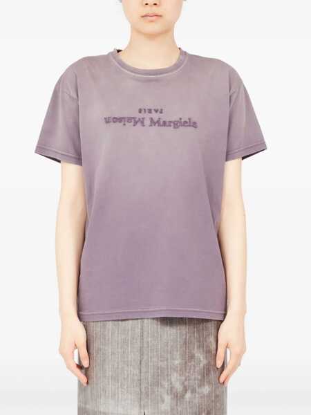 Tricouri Maison Margiela T-shirt with reverse logo Purple Femei (BM 19418064) 2