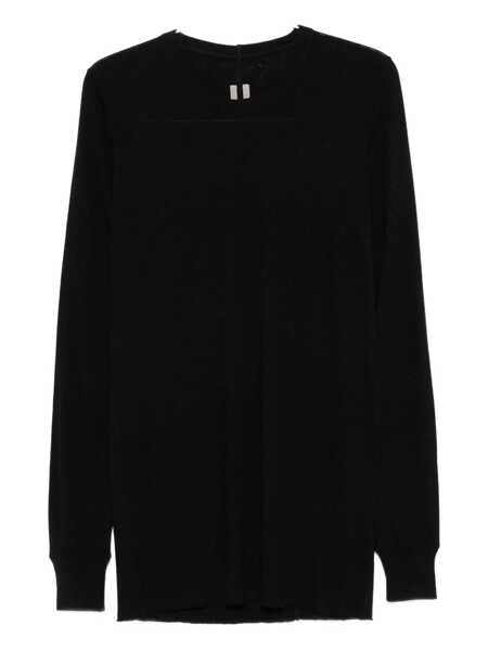 Tricouri Rick Owens Viscose crewneck T-shirt Black Barbati (BM 19418076) 1