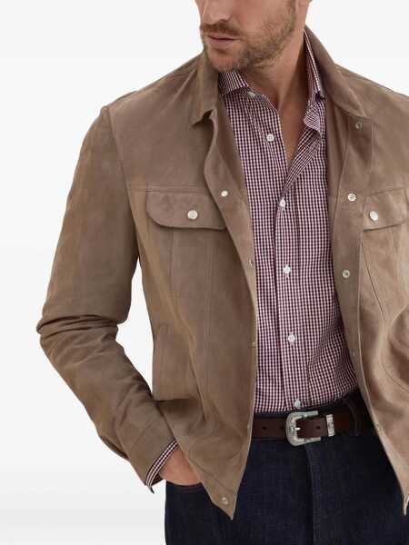 Camasi casual Brunello Cucinelli Slim fit cotton check Shirt AMARANTO Barbati (BM 19418213) 5