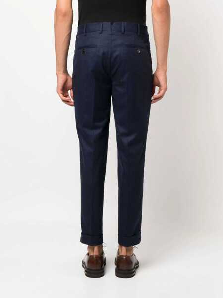 Pantaloni casual Brunello Cucinelli Fleece wool Pants BLU MARINA Barbati (BM 19418237) 4