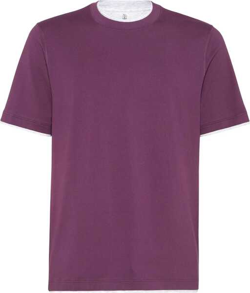 Tricouri Brunello Cucinelli Cotton T-Shirt RADICCHIOGRIGIO CHIARO Barbati (BM 19418270) 1