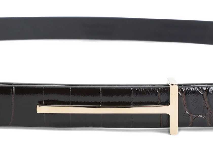 Curele Tom Ford Thin Leather Belt BROWN Femei (BM 19418435) 2