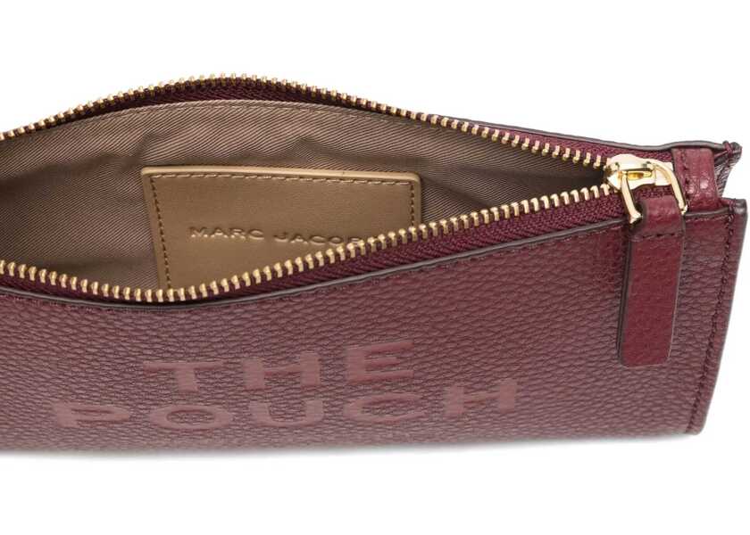 Genti de mana Marc Jacobs Leather Pouch PURPLE Femei (BM 19418939) 5