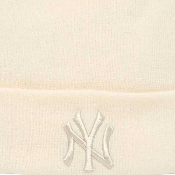 Caciuli New Era Wmns Metallic Bobble Beanie New York Yankees Hat Beige Femei (BM 19419074) 3