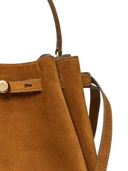 Genti de mana Tory Burch Romy Brown Handbag With Adjustable And Removable Shoulder Strap And Logo Plaque On The Front In Suede Woman BROWN Femei (BM 19428042) 4