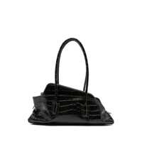 Genti de umar 'Passeggiata' Brown Small Shoulder Bag With Asymmetrical Design And Two Top Handles In Leather Woman Femei