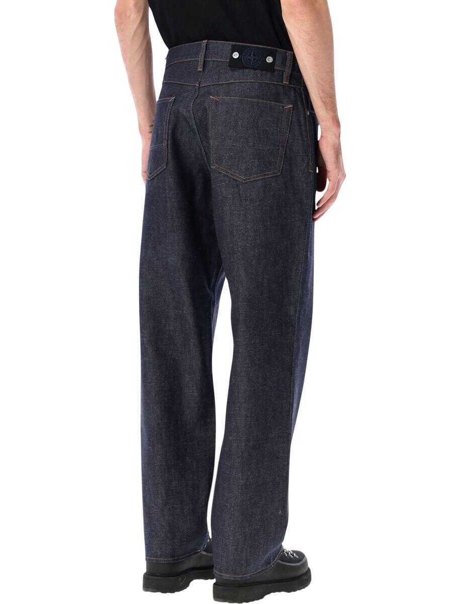 Blugi Stone Island Stone Island Indigo Raw Denim Loose Jeans RAW Barbati (BM 19428390) 2