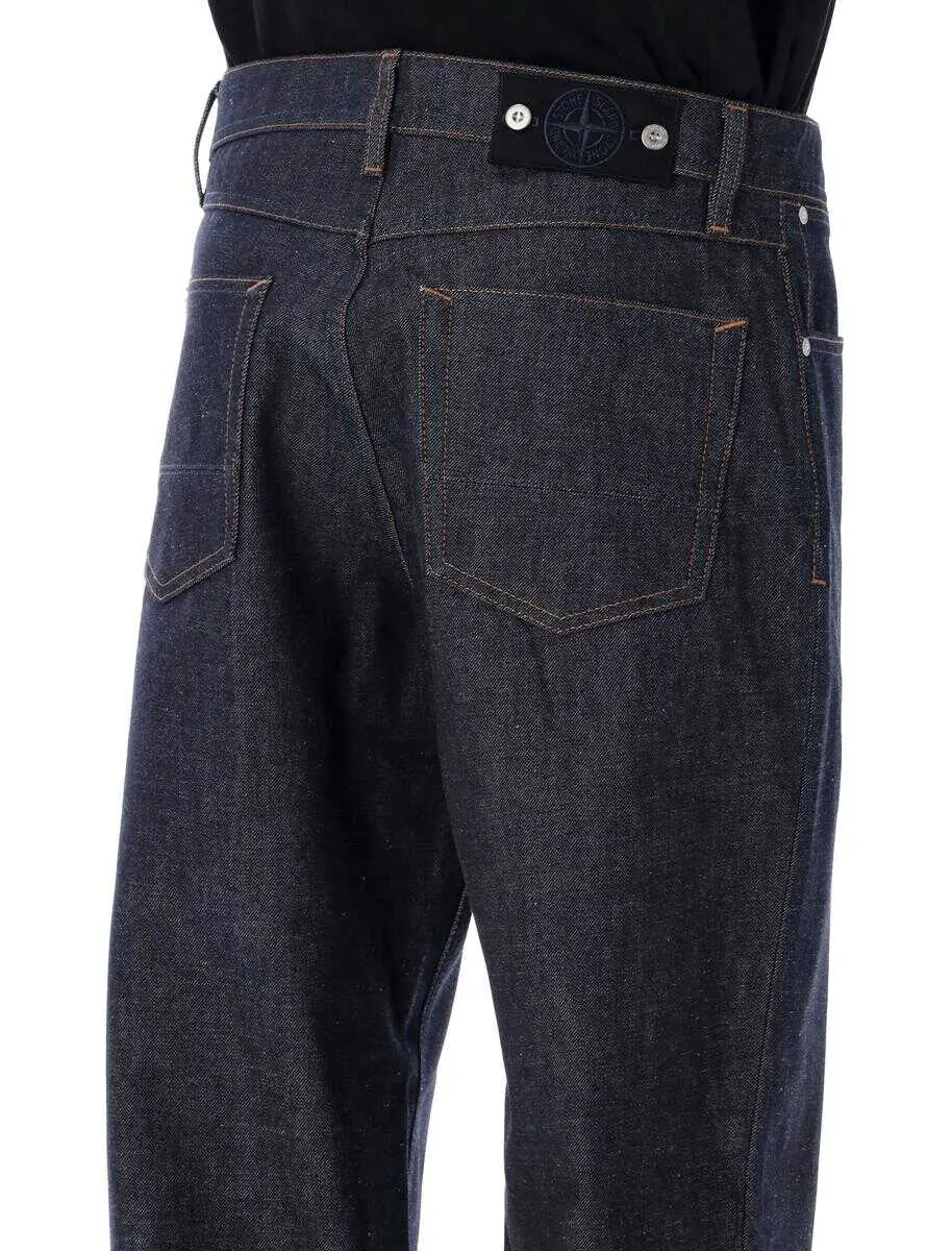 Blugi Stone Island Stone Island Indigo Raw Denim Loose Jeans RAW Barbati (BM 19428390) 3