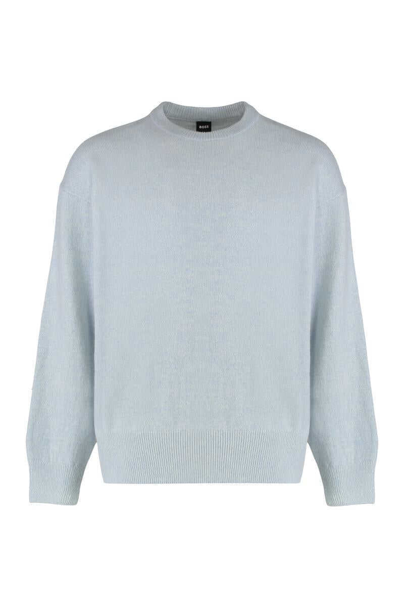 Pulovere Hugo Boss Boss Wool Crew Neck Sweater BLUE Barbati (BM 19428720) 1