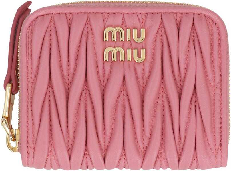 Portofele Miu Miu Miu Miu Coin Purse In Padded Nappa PINK Femei (BM 19428801) 2