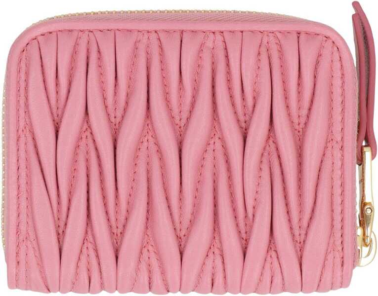 Portofele Miu Miu Miu Miu Coin Purse In Padded Nappa PINK Femei (BM 19428801) 3