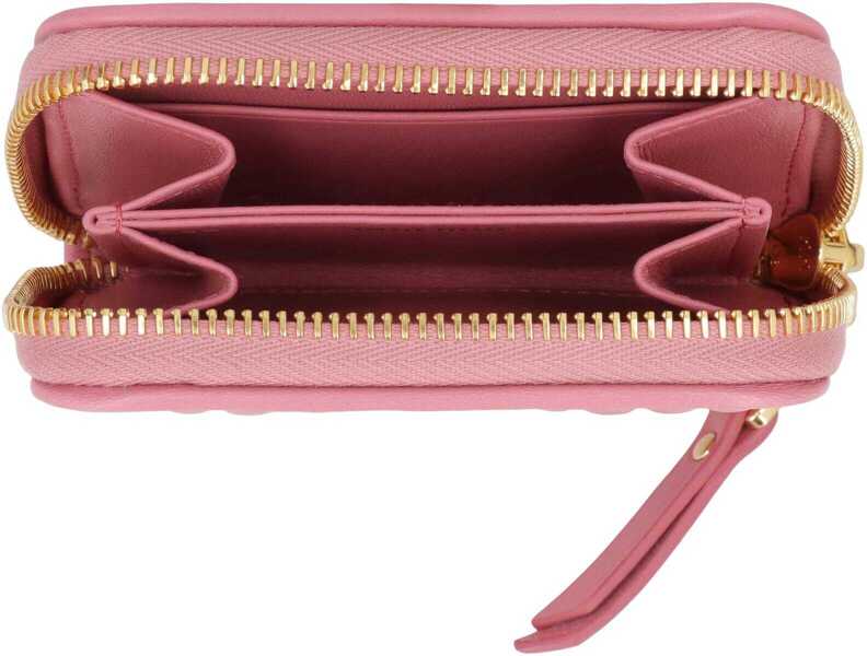 Portofele Miu Miu Miu Miu Coin Purse In Padded Nappa PINK Femei (BM 19428801) 4