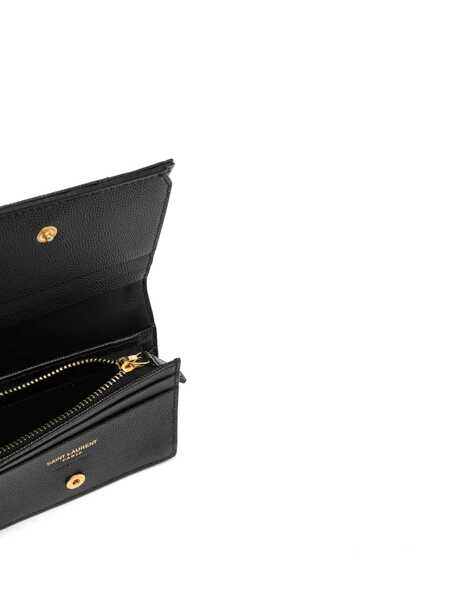 Portofele Saint Laurent Saint Laurent Portacarte Cassandre In Leather Black Femei (BM 19428828) 3