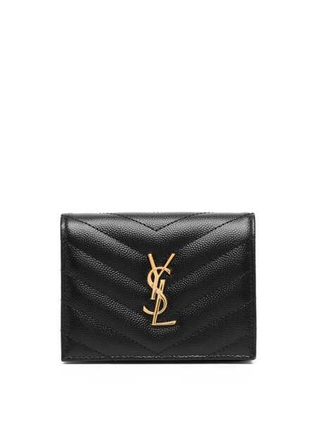 Portofele Saint Laurent Saint Laurent Portacarte Cassandre In Leather Black Femei (BM 19428828) 1