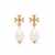 Tory Burch Tory Burch Gold And Pearl Brass Earrings GOLD/IVORY