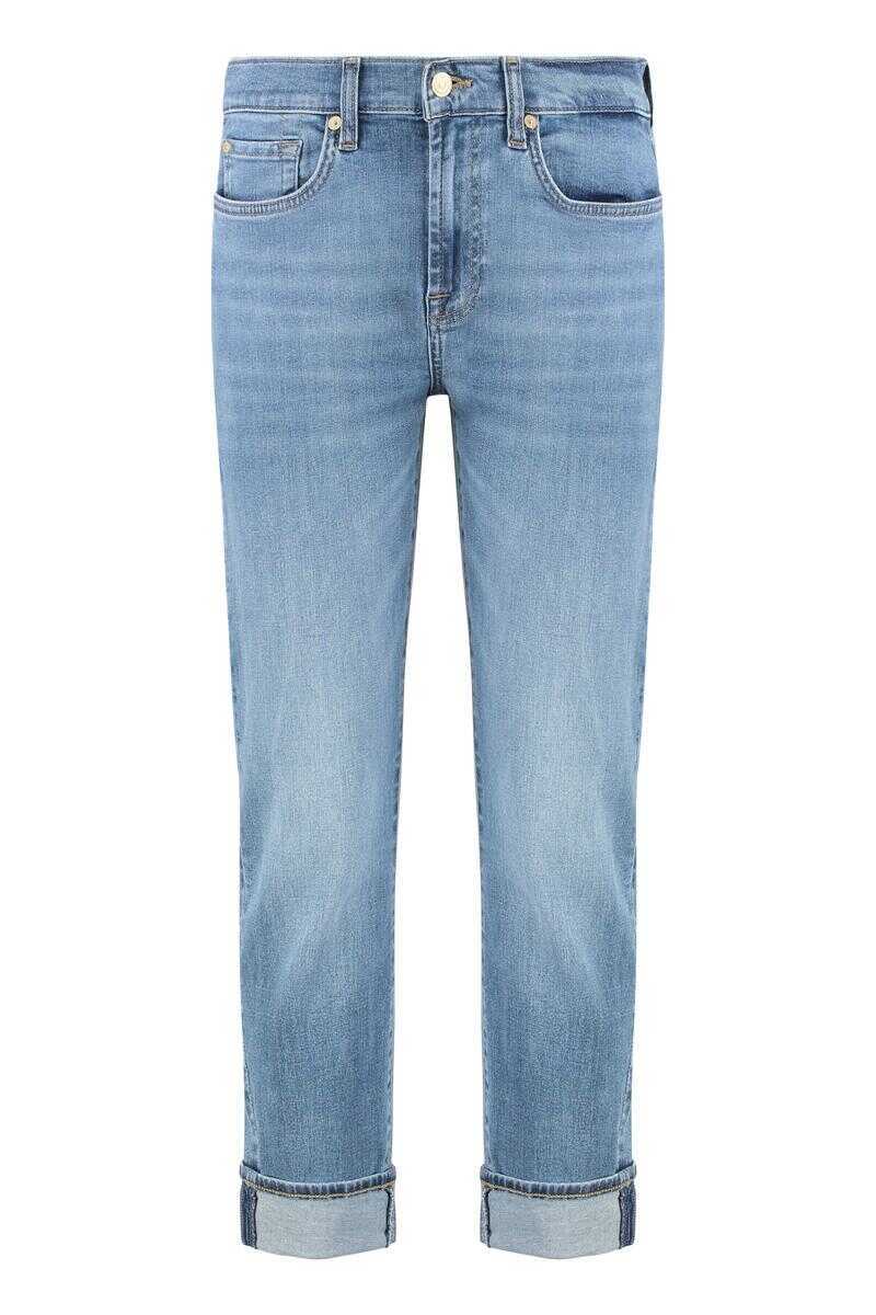 Blugi 7 For All Mankind 7 For All Mankind Slim Mid-Rise Jeans Navy Femei (BM 19428936) 1