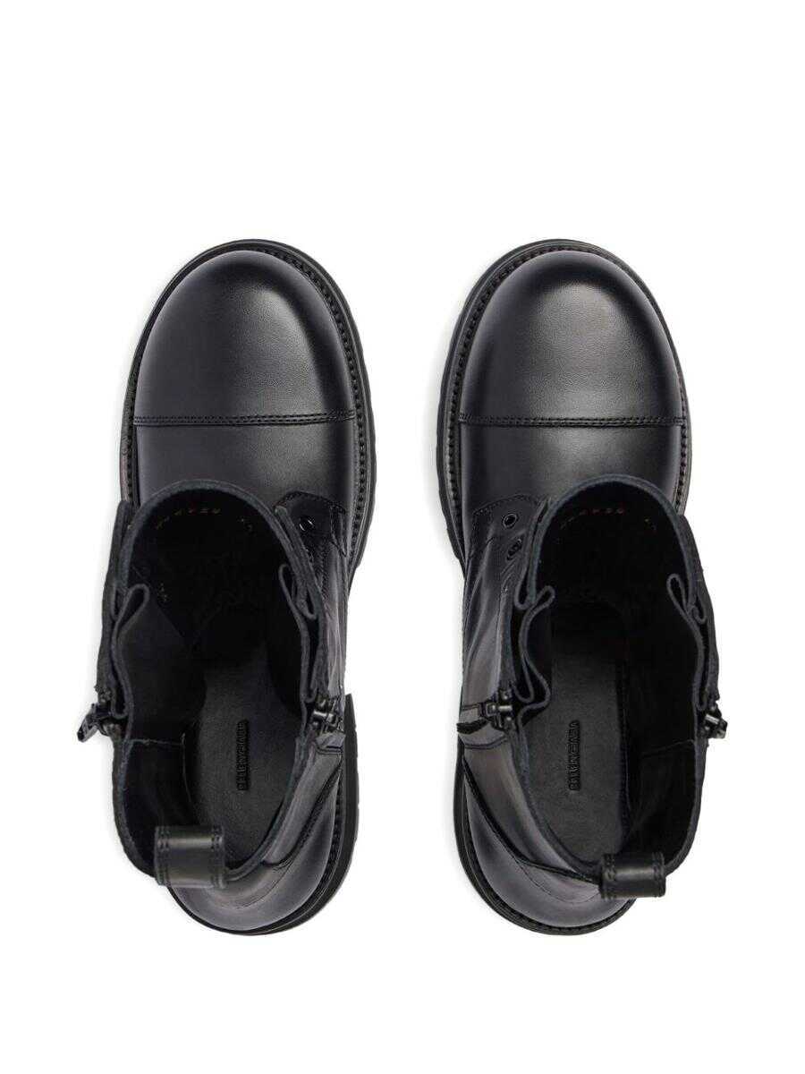 Bocanci Balenciaga Balenciaga Truck Leather Boots Black Barbati (BM 19429134) 5