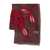 Sgombero Cantine Sgombero Cantine 'Orione' Wool Scarf MARRONE E ROSSO