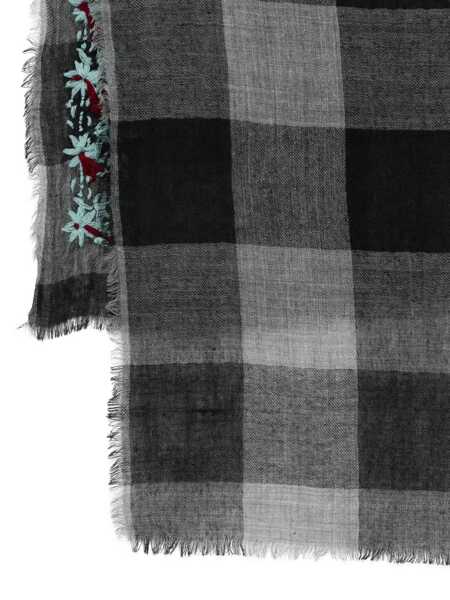 Esarfe Sgombero Cantine Sgombero Cantine Orione Scarf With Grey Check Pattern GREY Femei (BM 19429179) 3