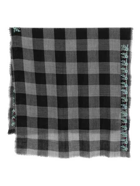 Esarfe Sgombero Cantine Sgombero Cantine Orione Scarf With Grey Check Pattern GREY Femei (BM 19429179) 1