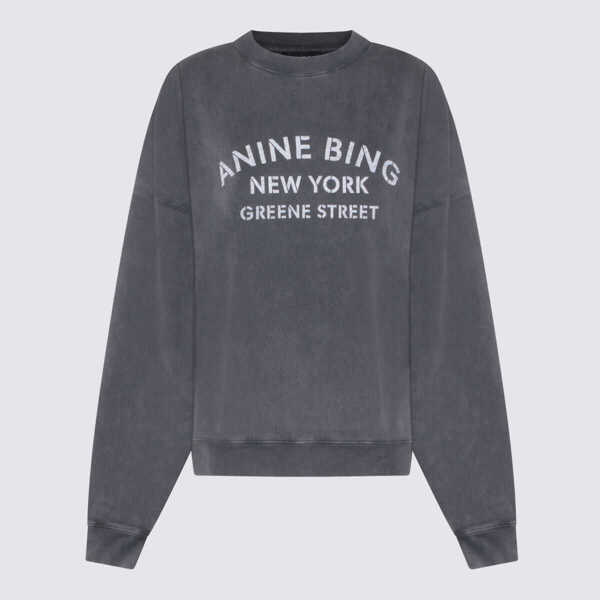 Pulovere ANINE BING Anine Bing Washed Black Cotton Sweatshirt WASHED BLACK Femei (BM 19429320) 1