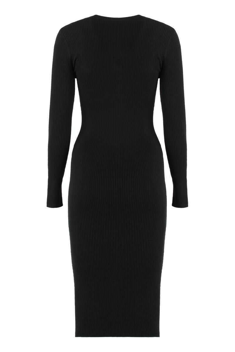 Pulovere Elisabetta Franchi Elisabetta Franchi I Wear A Ribbed Sweater With A Pocket. Black Femei (BM 19429416) 2